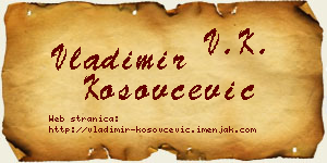 Vladimir Kosovčević vizit kartica